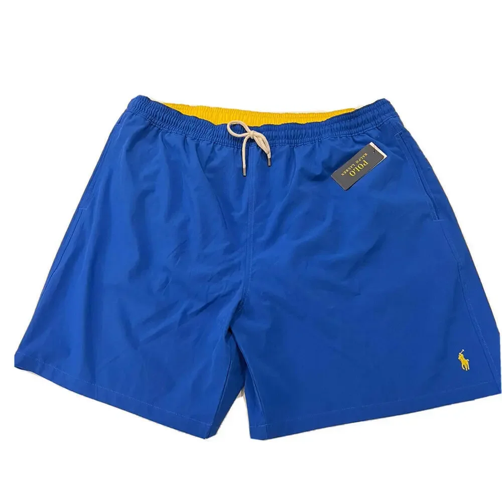 Polo Ralph Lauren Big & Tall Men's Royal Blue Solid Print Swim Trunks 2XLT